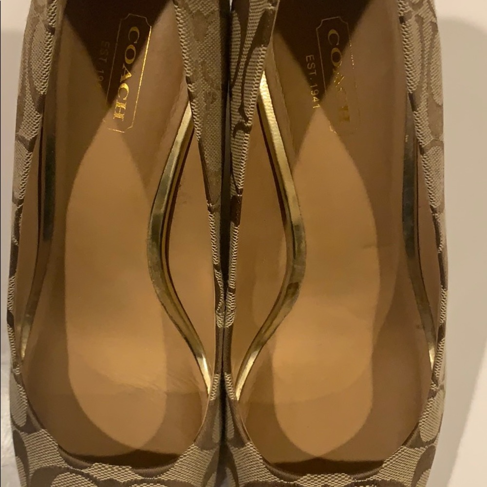 Coach signature wedges -khaki 9 b - Picture 6 of 6
